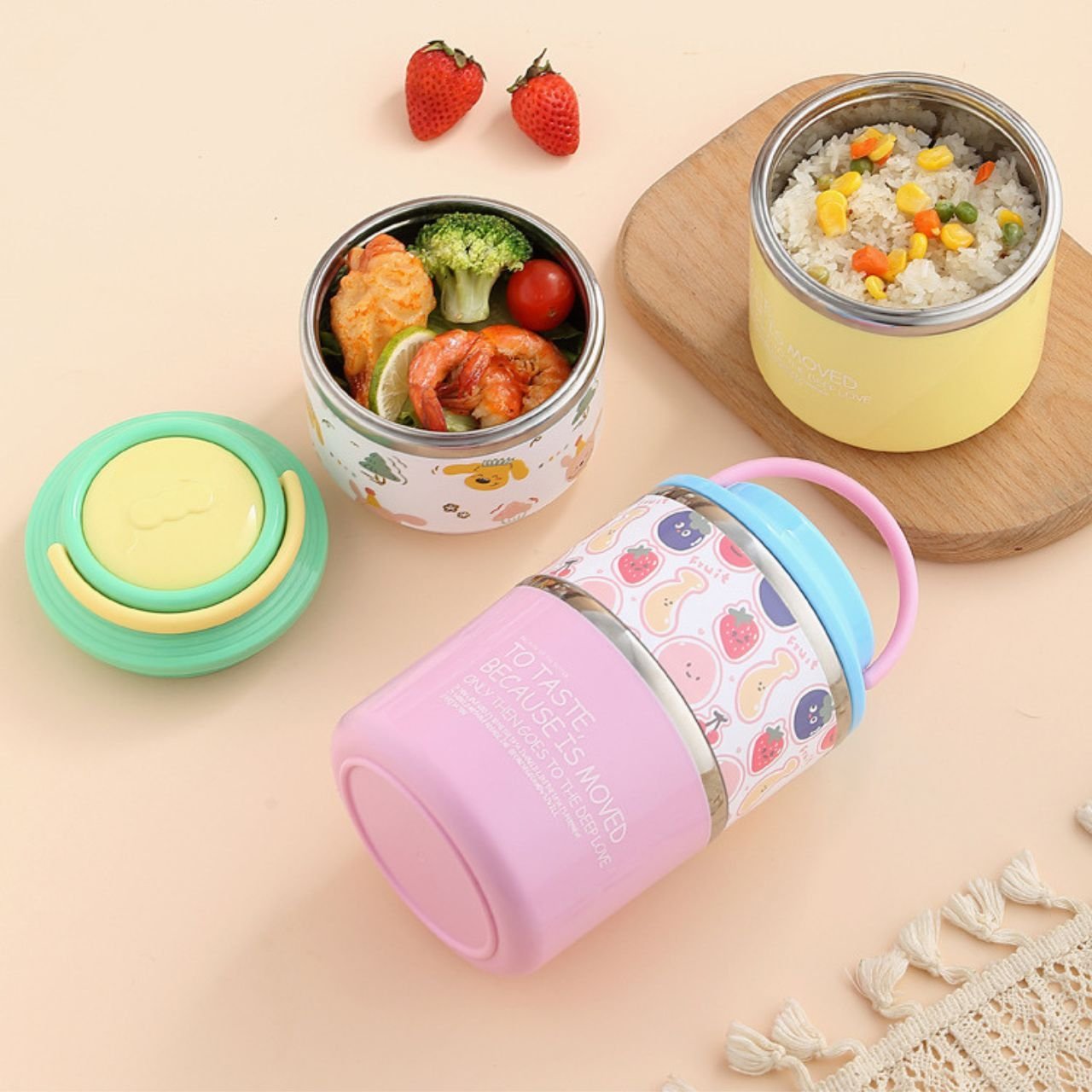 Stainless Steel Lunch Box | Double Wall Insulation | 2 Layer | Portable & Leakproof | Secure Lock with Handle | 1060 ML | Assorted Colors | Box Packing - Image 7