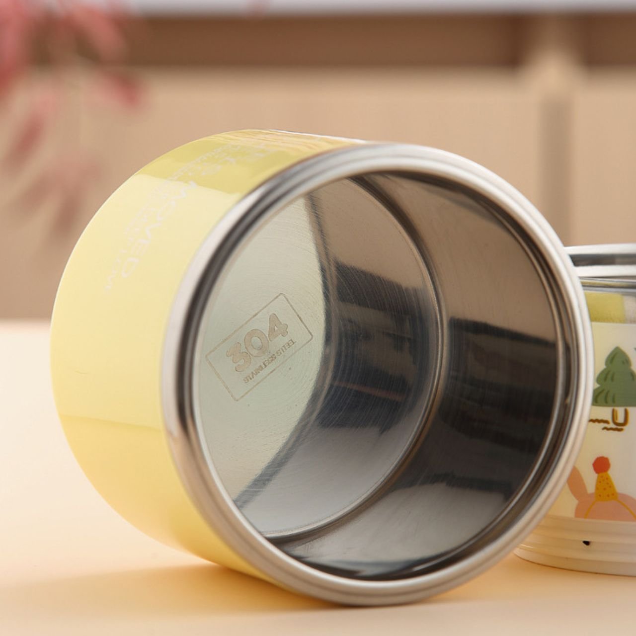 Stainless Steel Lunch Box | Double Wall Insulation | 2 Layer | Portable & Leakproof | Secure Lock with Handle | 1060 ML | Assorted Colors | Box Packing - Image 5