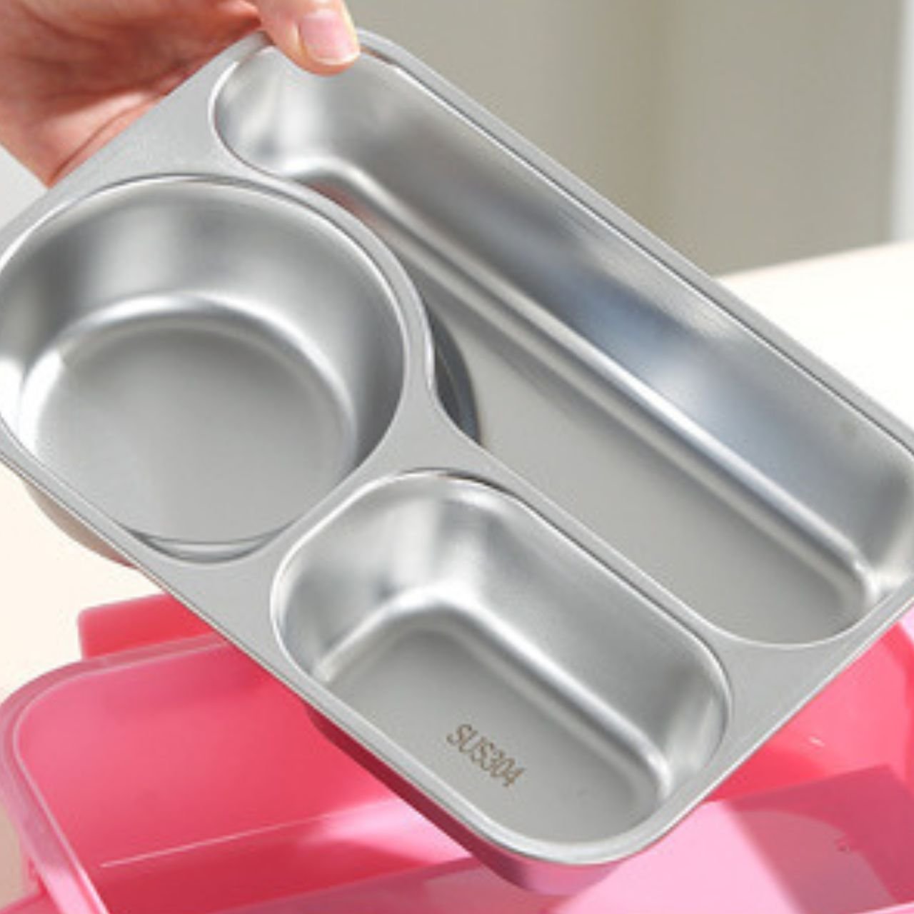 Stainless Steel Cartoon Printed Lunch Box with Cutlery | 2+Round Compartment | Portable & Leakproof | Insulated | 650 ML | Assorted Prints | Box Packing - Image 4